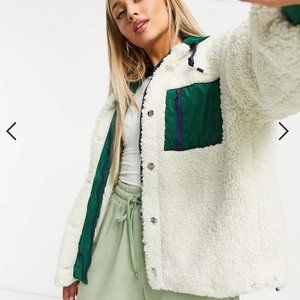 QED London oversized teddy jacket